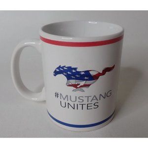 Ford Mustang UNITES Coffee Mug Official Licensed American Flag Red‎ White Blue